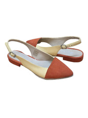 Balerini Piele Naturala Dolly PS84 Box galben-velur orange