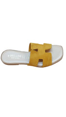 Papuci Piele Naturala Lux Crosta Gold Bellini