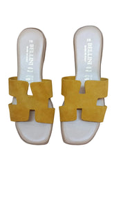Papuci Piele Naturala Lux Crosta Gold Bellini