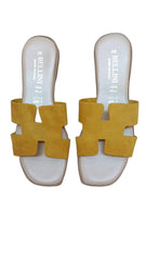 Papuci Piele Naturala Lux Crosta Gold Bellini