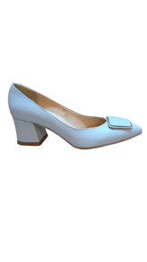 Pantofi Piele Naturala Nicol Ice Bleu - Dolly Shoes