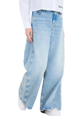 Blugi Wide Leg Panel Denim Karl Lagerfeld