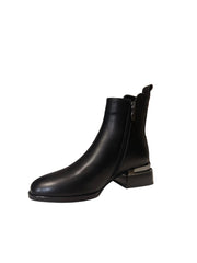 Ghete Piele Naturala P111-654 Black - Betina Scarpe
