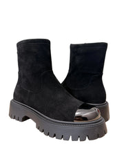 Ghete Piele Naturala H05-7H456 Black - Betina Scarpe