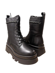 Ghete Piele Naturala P539-L1123R-1 Black - Betina Scarpe