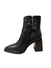 Ghete Piele Naturala M2180-L4623R Black - Betina Scarpe
