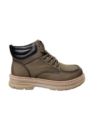 Pantofi Piele Naturala 85527 Khaki Oskon