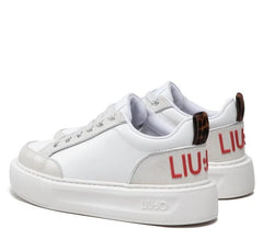 LIU JO KYLIE 09 - SNEAKER SUEDE LAMINATED/CALF WHITE/SILVER