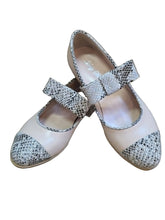 Balerini Piele Naturala Alina Beige Snake - Dolly Shoes