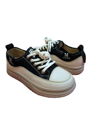 Sneakers Piele Naturala Feeling 6675 Beige-Black