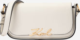 Geanta Piele Naturala Signature Off White - Karl Lagerfeld
