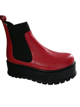 Ghete Piele Naturala Eros Nappa Red - Dolly Shoes