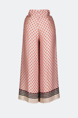 Pantaloni culotte cu aspect satinat, Multicolor - Liu Jo