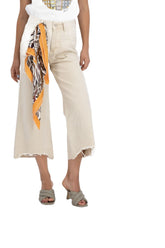 Blugi evazati cu talie inalta, Ivoire - Liu Jo