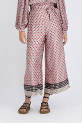 Pantaloni culotte cu aspect satinat, Multicolor - Liu Jo