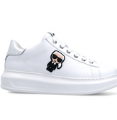 Sneakers Piele KAPRI Ikonic Lo Lace Women Silver Karl Lagerfeld
