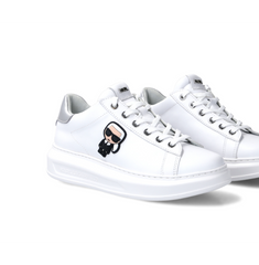 Sneakers Piele KAPRI Ikonic Lo Lace Women Silver Karl Lagerfeld