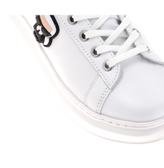 Sneakers Piele KAPRI Ikonic Lo Lace Women Silver Karl Lagerfeld