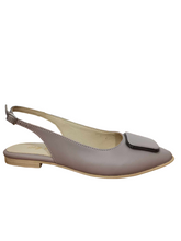 Balerini Piele Naturala Carla Grej