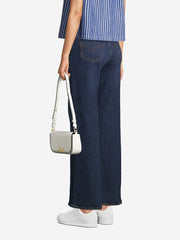 Geanta Piele Naturala Signature Off White - Karl Lagerfeld