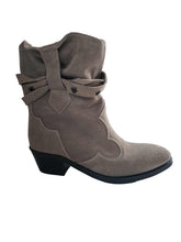 Botine Piele Naturala Berlin Taupe Suede - Dolly Shoes