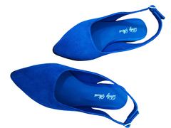 Balerini Piele Naturala PS64 Electric Blu