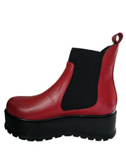 Ghete Piele Naturala Eros Nappa Red - Dolly Shoes