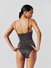 Costum de baie Ring Rio Swimsuit Lurex Black- Karl Lagerfeld