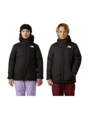 The North Face Geacă Impermeabilă și Antivânt pentru Copii cu Glugă Neagră