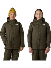 The North Face Geacă Impermeabilă și Antivânt pentru Copii cu Glugă Kaki