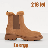 Ghete Piele Naturala Crosta Camel - Energy