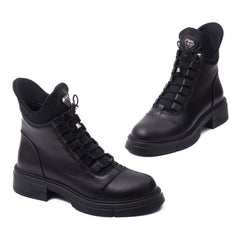 Ghete Piele Naturala 087 500 Black Dogati