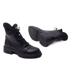 Ghete Piele Naturala 087 500 Black Dogati
