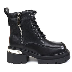 Ghete Piele Naturala Feeling Z051-16 Black