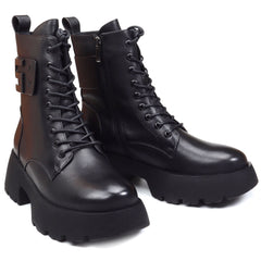 Ghete Piele Naturala Feeling Z086-08 Black