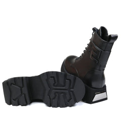 Ghete Piele Naturala Feeling Z086-08 Black