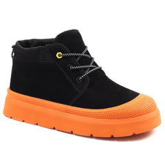 Ghete Piele Naturala Feeling UG-1 Black-Orange