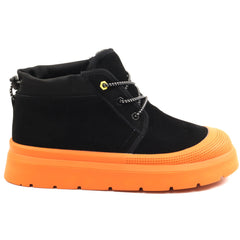 Ghete Piele Naturala Feeling UG-1 Black-Orange