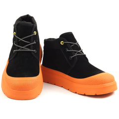 Ghete Piele Naturala Feeling UG-1 Black-Orange