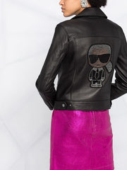 Geaca IKONIK RS LEATHER BIKER JACKET - Karl Lagerfeld