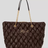 Geanta Signature Kuilt Chocolate - Karl Lagerfeld