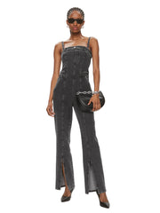 Salopeta Denim Washed Grey Jumpsuit - Karl Lagerfeld