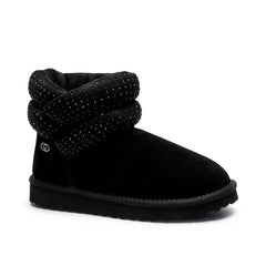 Ghete Liu Jo JIL 04 Ankle Boot Cow Suede Strass Black