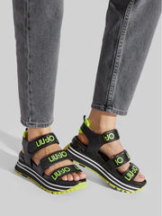 LIU JO Sandale Maxi Wonder 7 Black Yellow