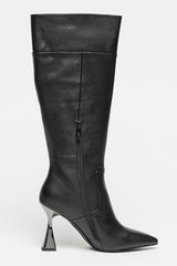 Cizme Piele Naturala Mid Calf Black - Karl Lagerfeld