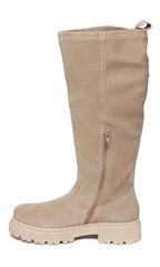 Cizme Piele Naturala Tarra Bej COX