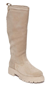 Cizme Piele Naturala Tarra Bej COX