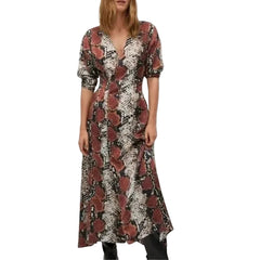 Rochie Lunga Imprimeu Sarpe Mango