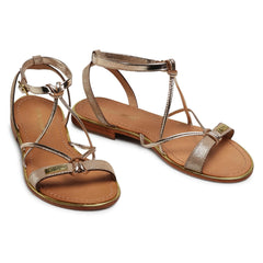 Sandale Piele Naturala Irise GoldShinny LES TROPEZIENNES