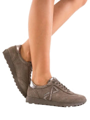 Pantofi Sport Piele Naturala Abra F002-654 KHAKI SUEDE
